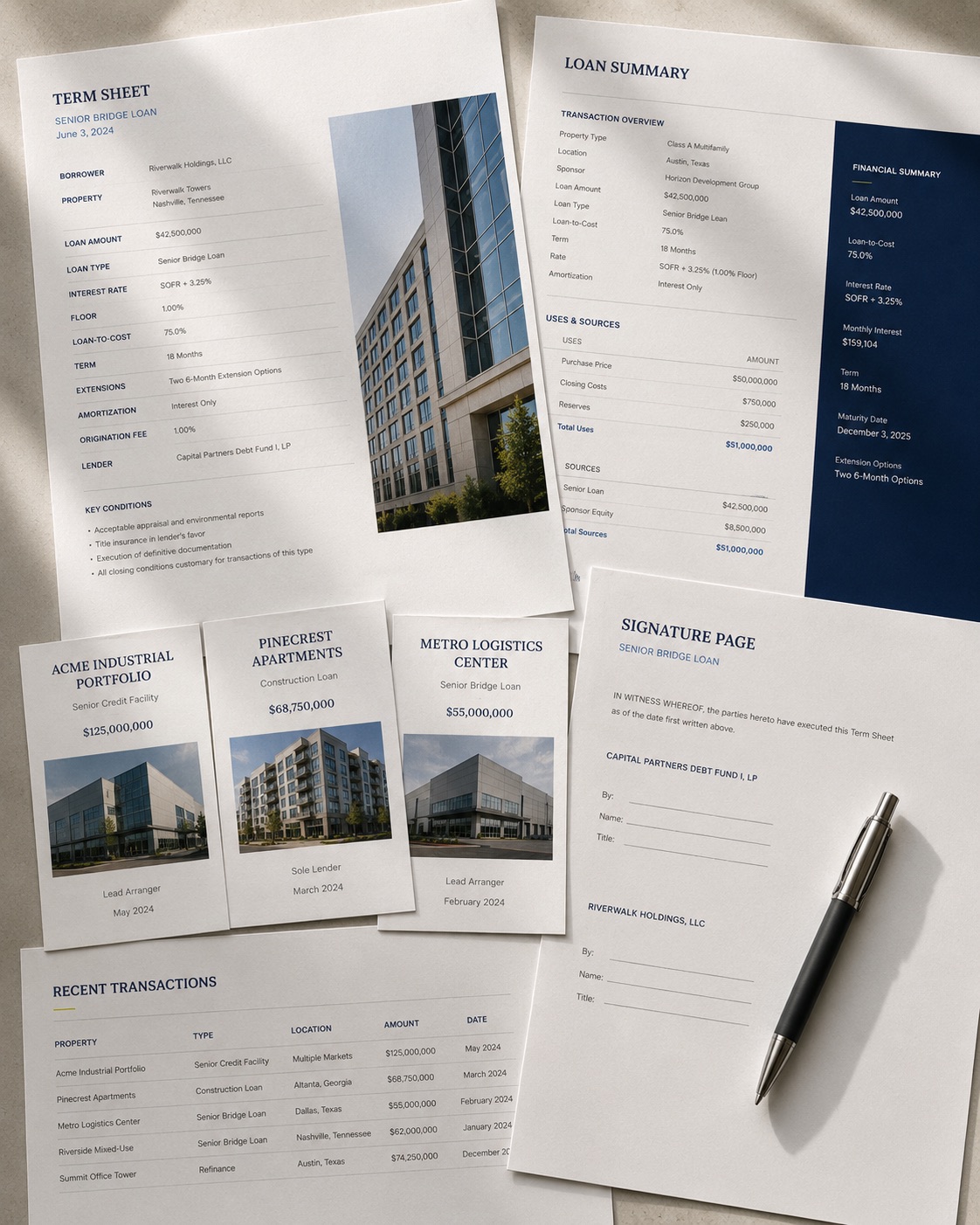 Capital markets & lending — the material a firm in this sector produces