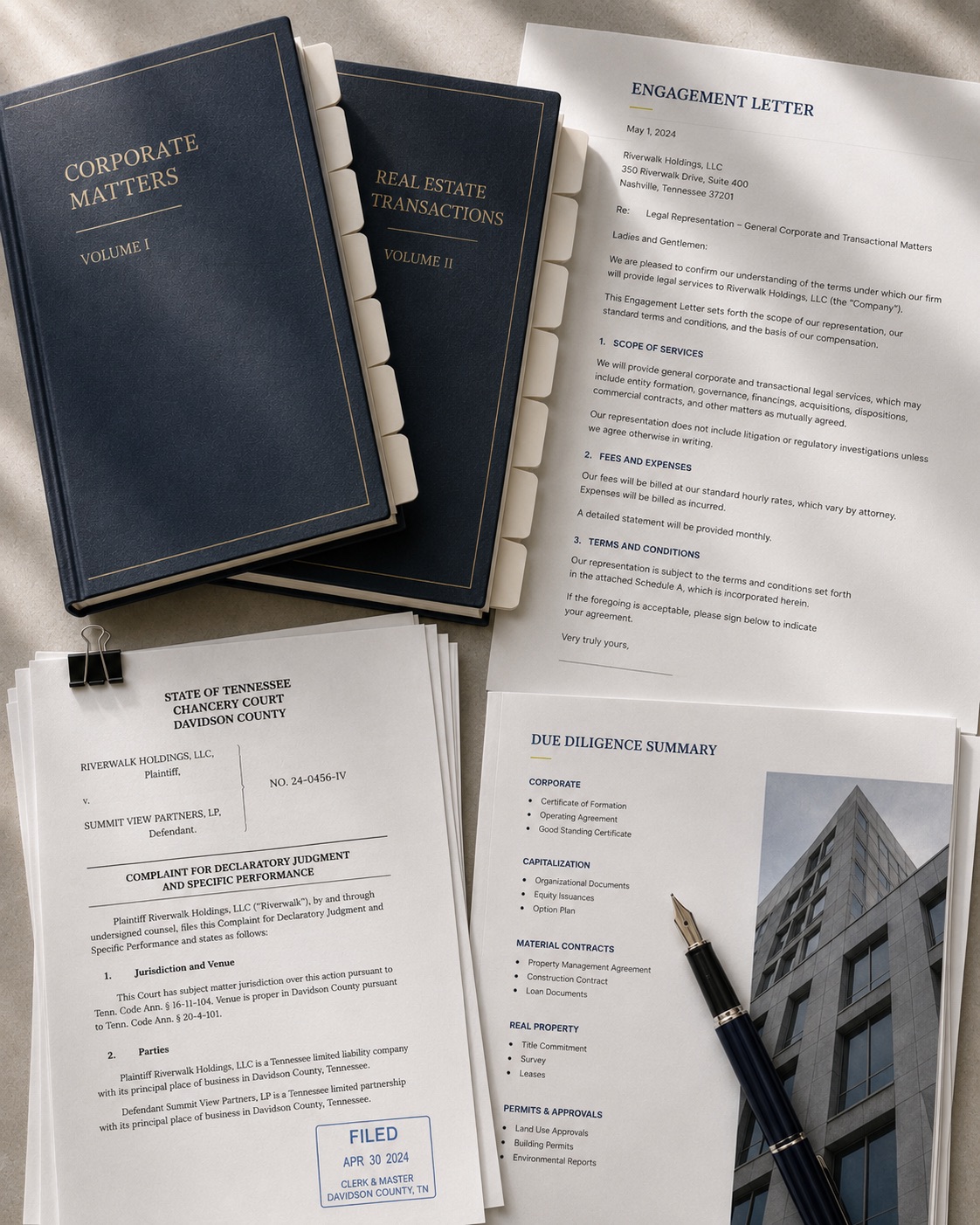 Law — the material a firm in this sector produces